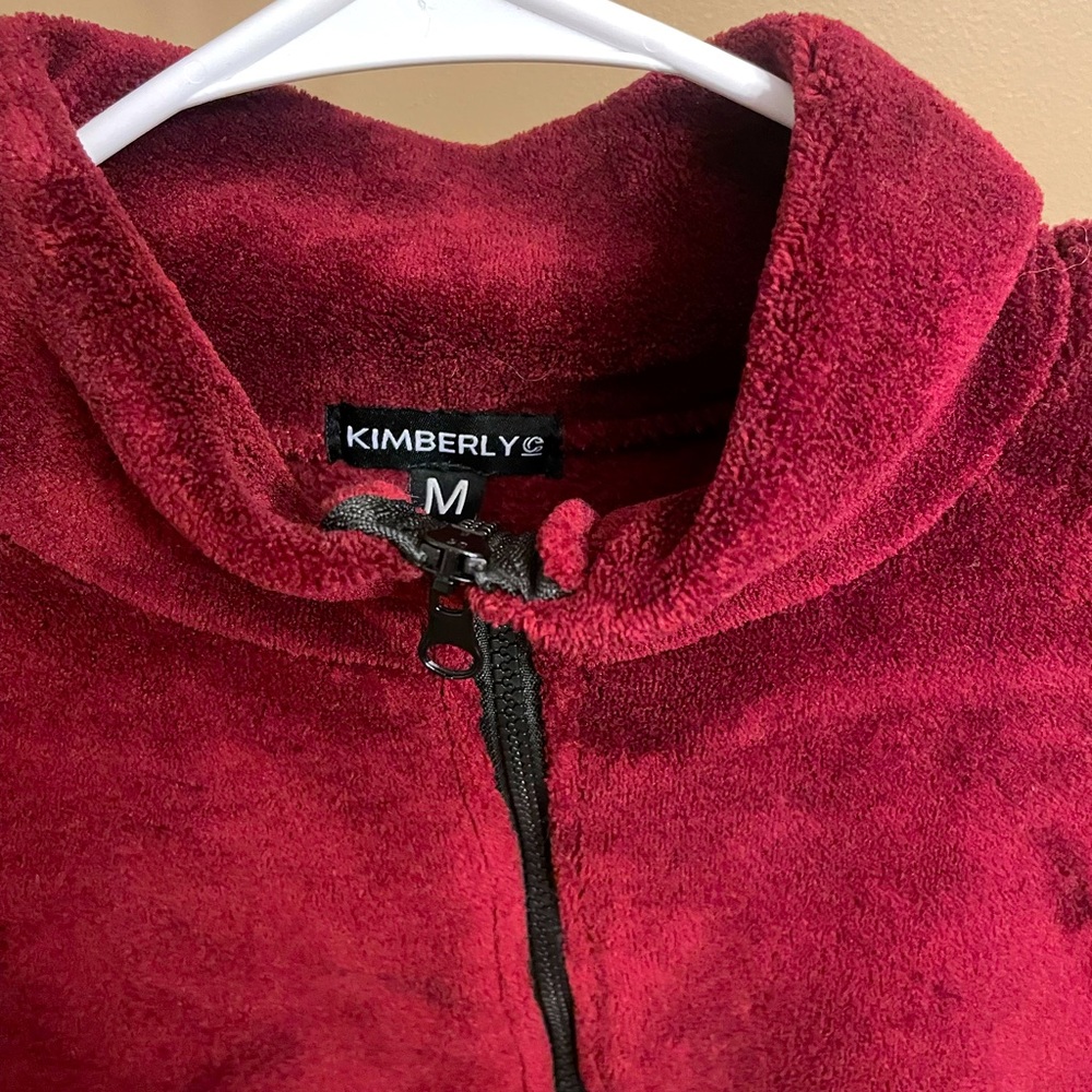 Super Soft Maroon Quarter Zip Pullover - image 3